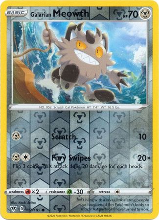 Vivid Voltage - 112/185 - Galarian Meowth (Reverse Holo)