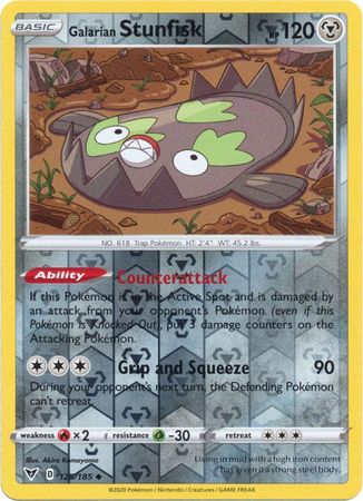 Vivid Voltage - 125/185 - Galarian Stunfisk (Reverse Holo)