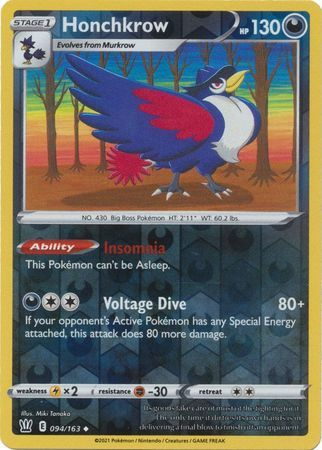 Battle Styles - 094/163 - Honchkrow (Reverse Holo)