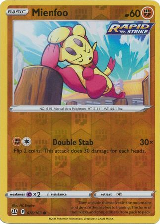 Battle Styles - 076/163 - Mienfoo (Reverse Holo)