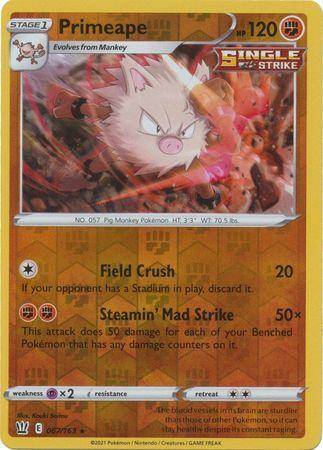 Battle Styles - 067/163 - Primeape (Reverse Holo)