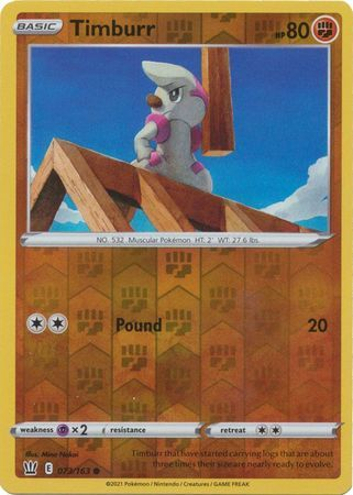 Battle Styles - 073/163 - Timburr (Reverse Holo)