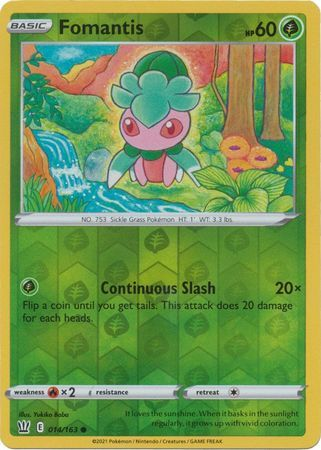 Battle Styles - 014/163 - Fomantis (Reverse Holo)