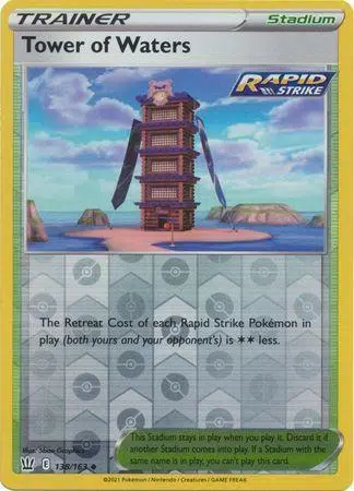 Battle Styles - 138/163 - Tower of Waters (Reverse Holo)