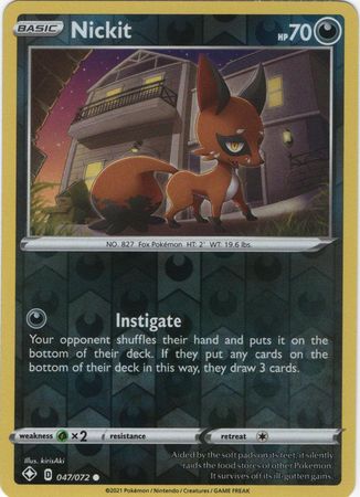 Shining Fates - 047/072 - Nickit (Reverse Holo)
