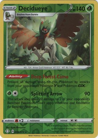 Shining Fates - 008/072 - Decidueye (Reverse Holo)