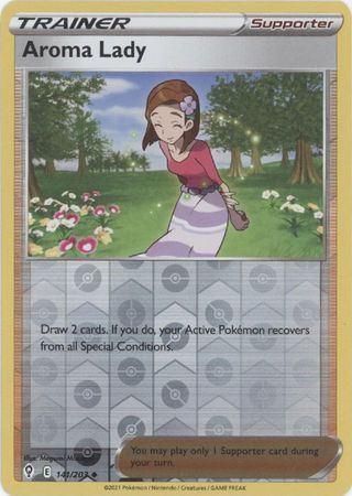 Karta Pokémon - Evolving Skies - 141/203 - Aroma Lady (Reverse Holo)