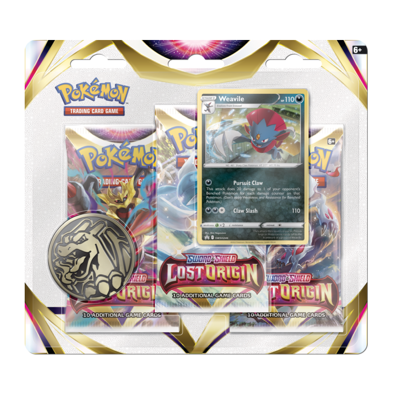 Pokemon TCG: Lost Origin - 3-Pack Blister - Weavile
