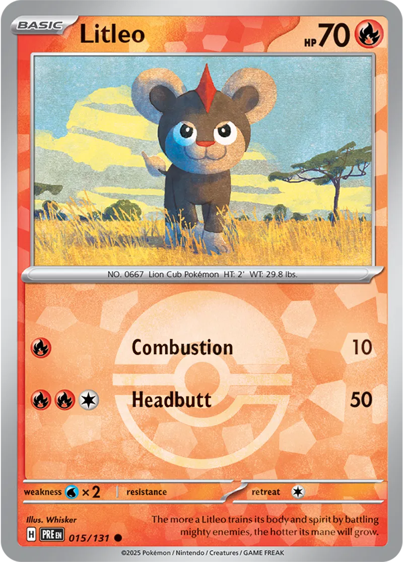 Prismatic Evolutions - 015/131 - Litleo (Poké Ball Holo)