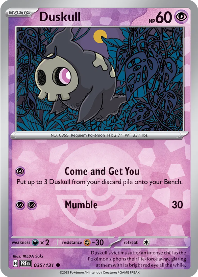 Prismatic Evolutions - 035/131 - Duskull (Poké Ball Holo)