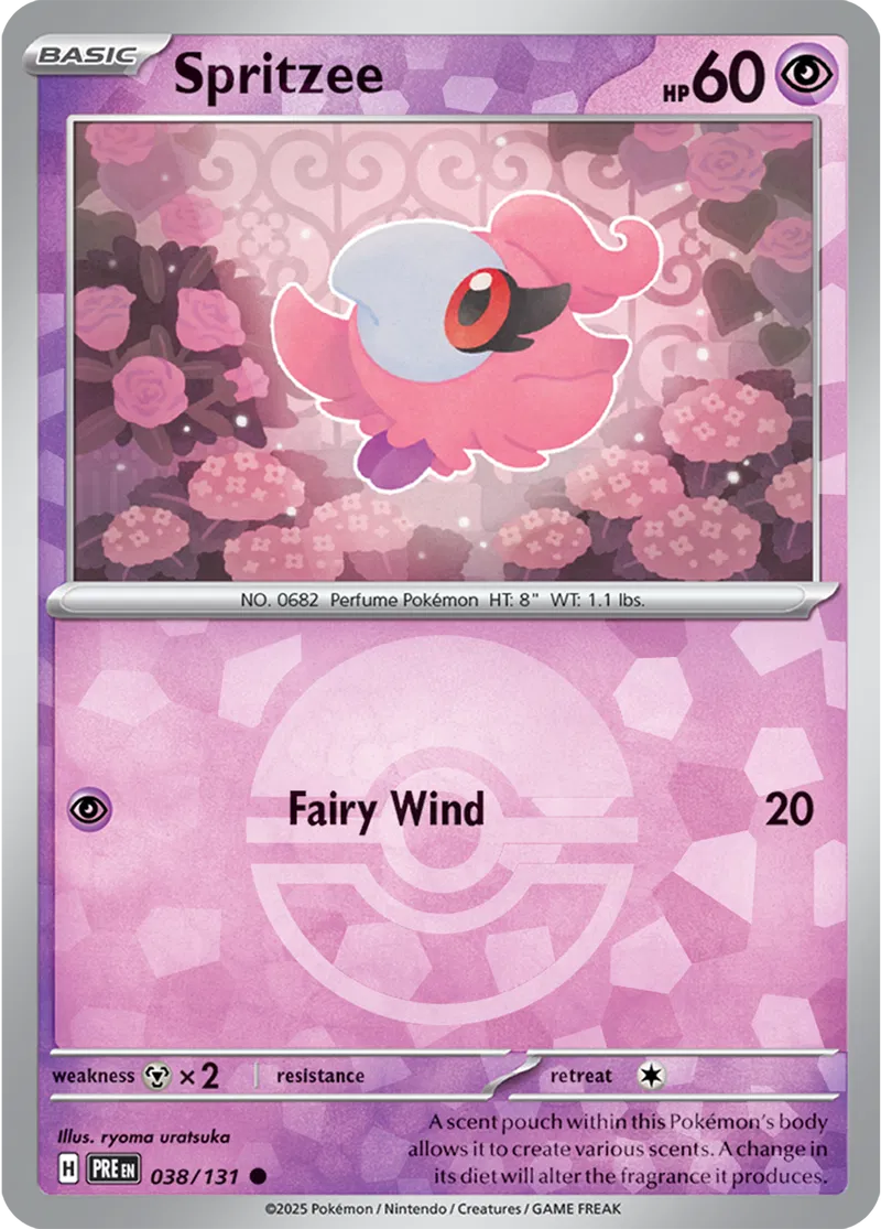 Prismatic Evolutions - 038/131 - Spritzee (Poké Ball Holo)