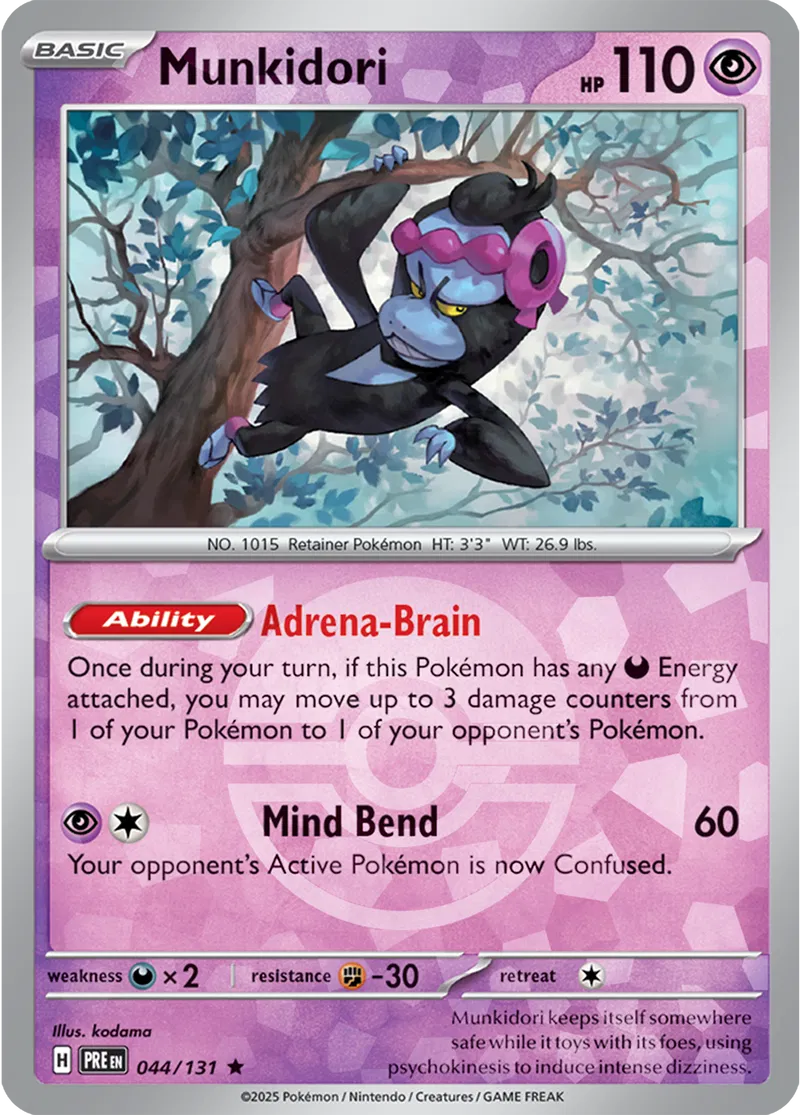 Prismatic Evolutions - 044/131 - Munkidori (Poké Ball Holo)