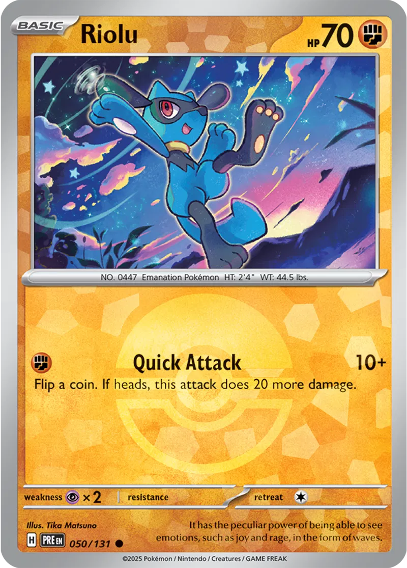 Prismatic Evolutions - 050/131 - Riolu (Poké Ball Holo)
