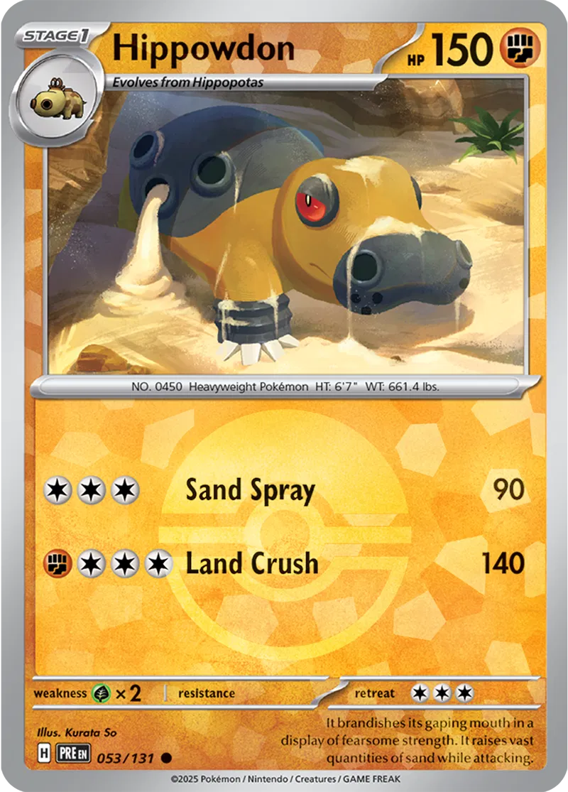 Prismatic Evolutions - 053/131 - Hippowdon (Poké Ball Holo)