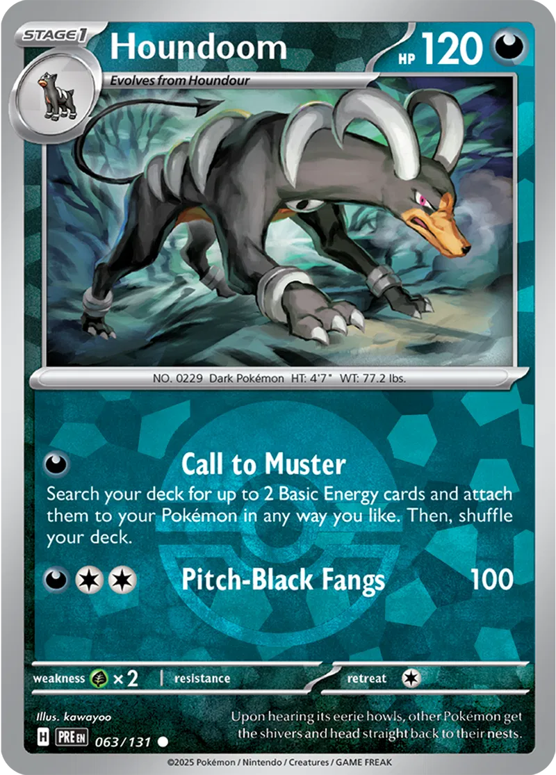 Prismatic Evolutions - 063/131 - Houndoom (Poké Ball Holo)