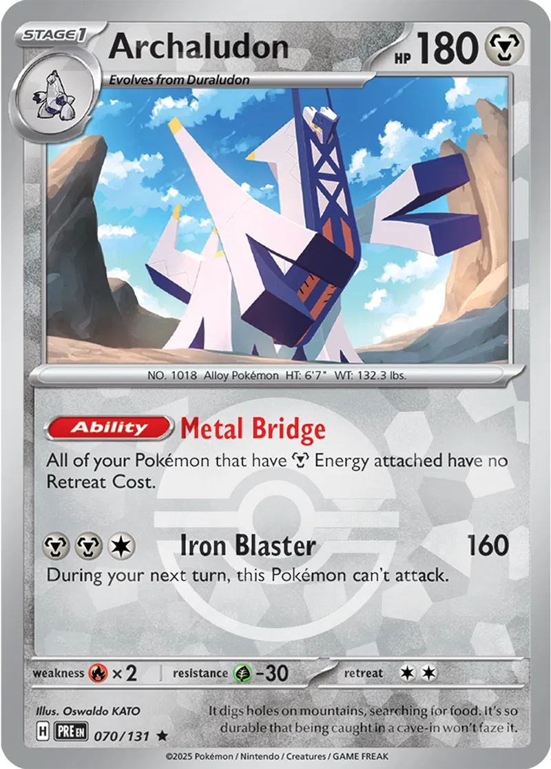 Prismatic Evolutions - 070/131 - Archaludon (Poké Ball Holo)