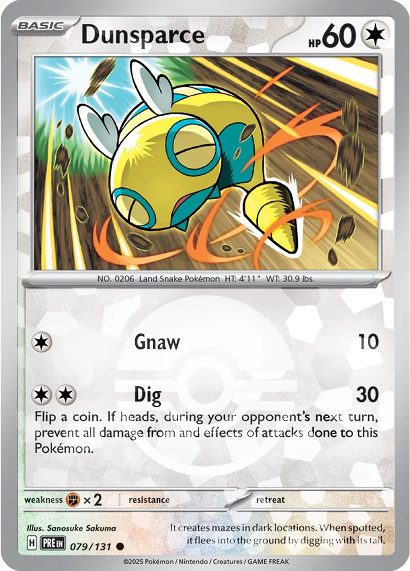 Prismatic Evolutions - 079/131 - Dunsparce (Poké Ball Holo)