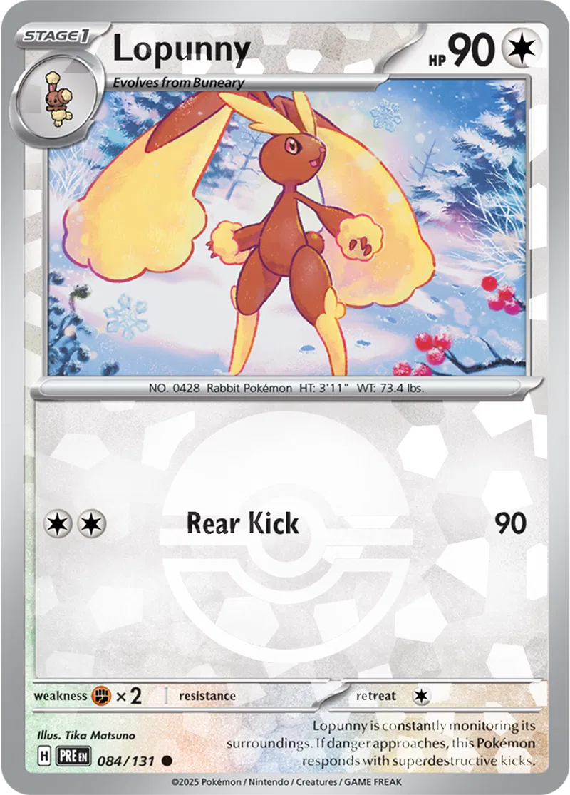 Prismatic Evolutions - 084/131 - Lopunny (Poké Ball Holo)
