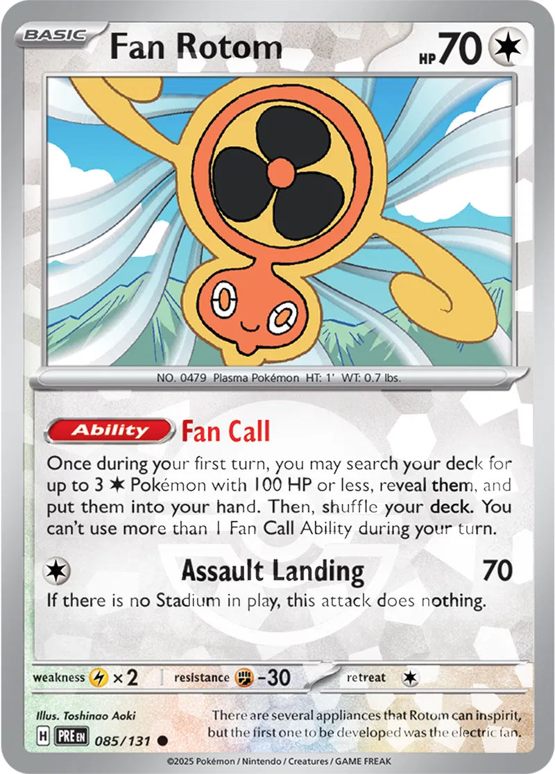 Prismatic Evolutions - 085/131 - Fan Rotom (Poké Ball Holo)