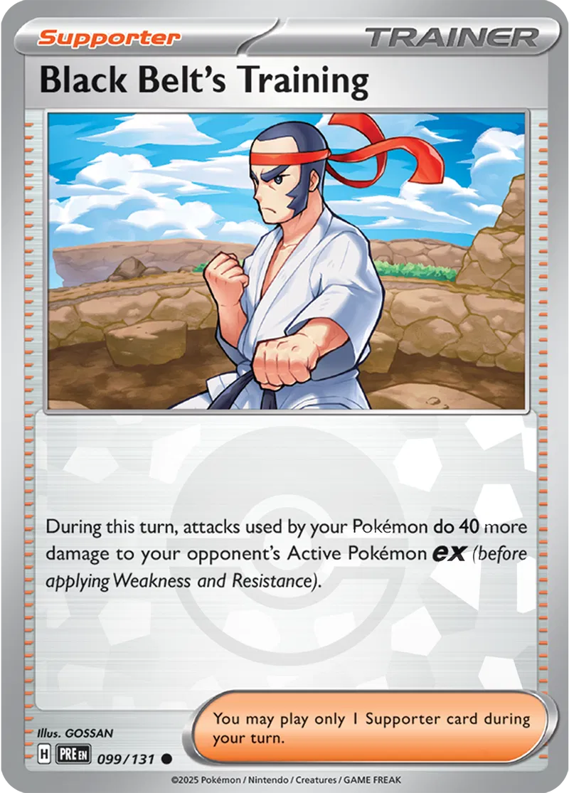 Prismatic Evolutions - 099/131 - Black Belt's Training (Poké Ball Holo)
