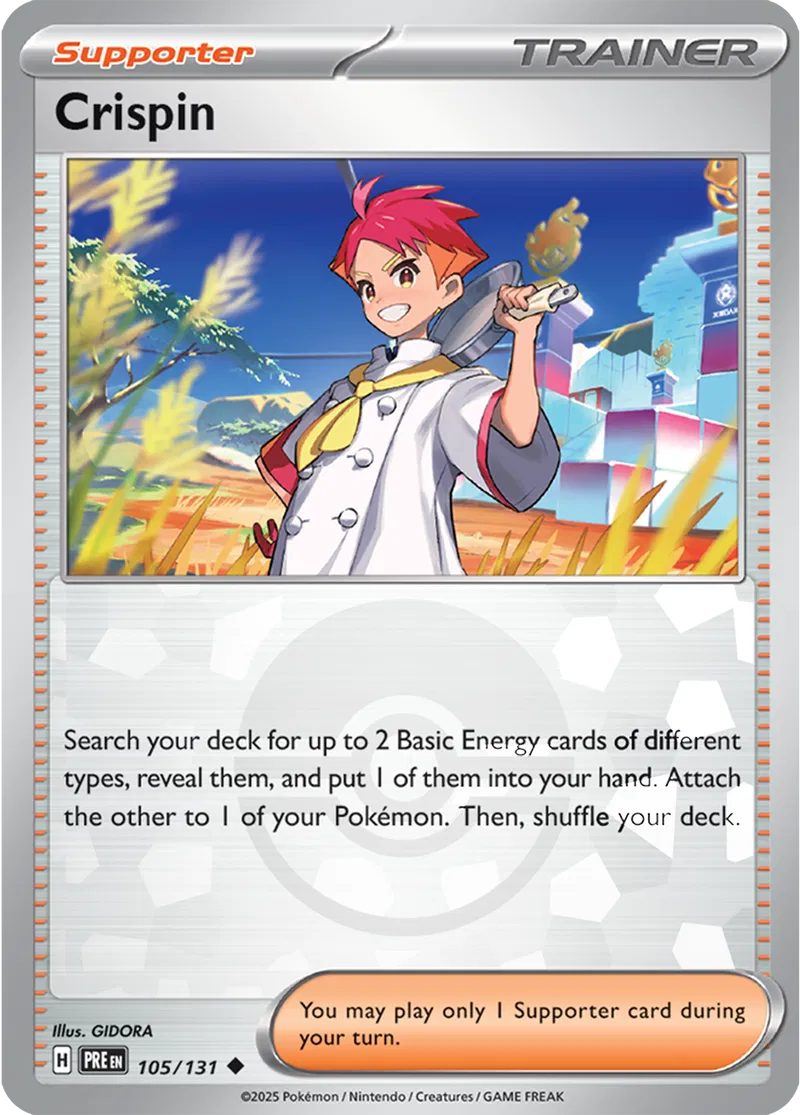 Prismatic Evolutions - 105/131 - Crispin (Poké Ball Holo)