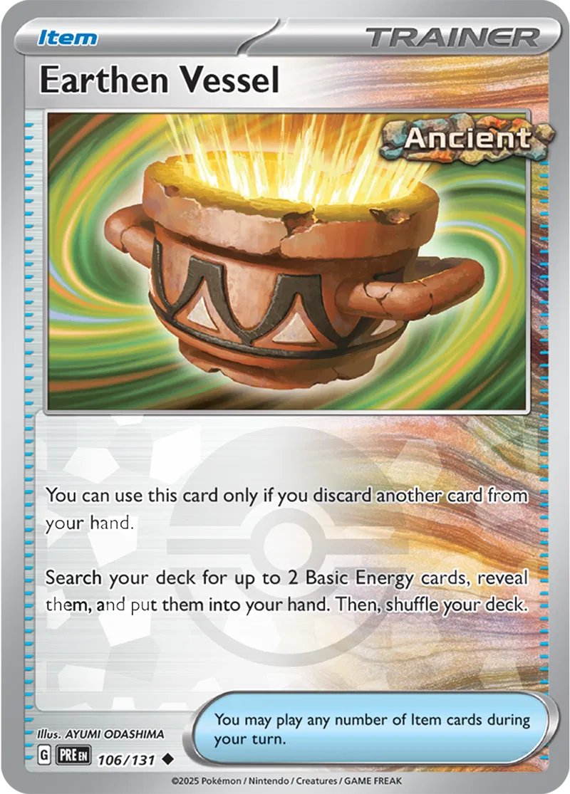 Prismatic Evolutions - 106/131 - Earthen Vessel (Poké Ball Holo)