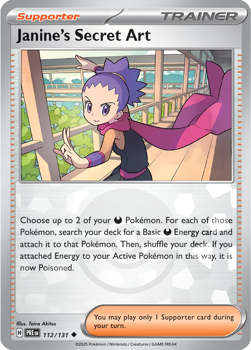 Prismatic Evolutions - 112/131 - Janine's Secret Art (Poké Ball Holo)
