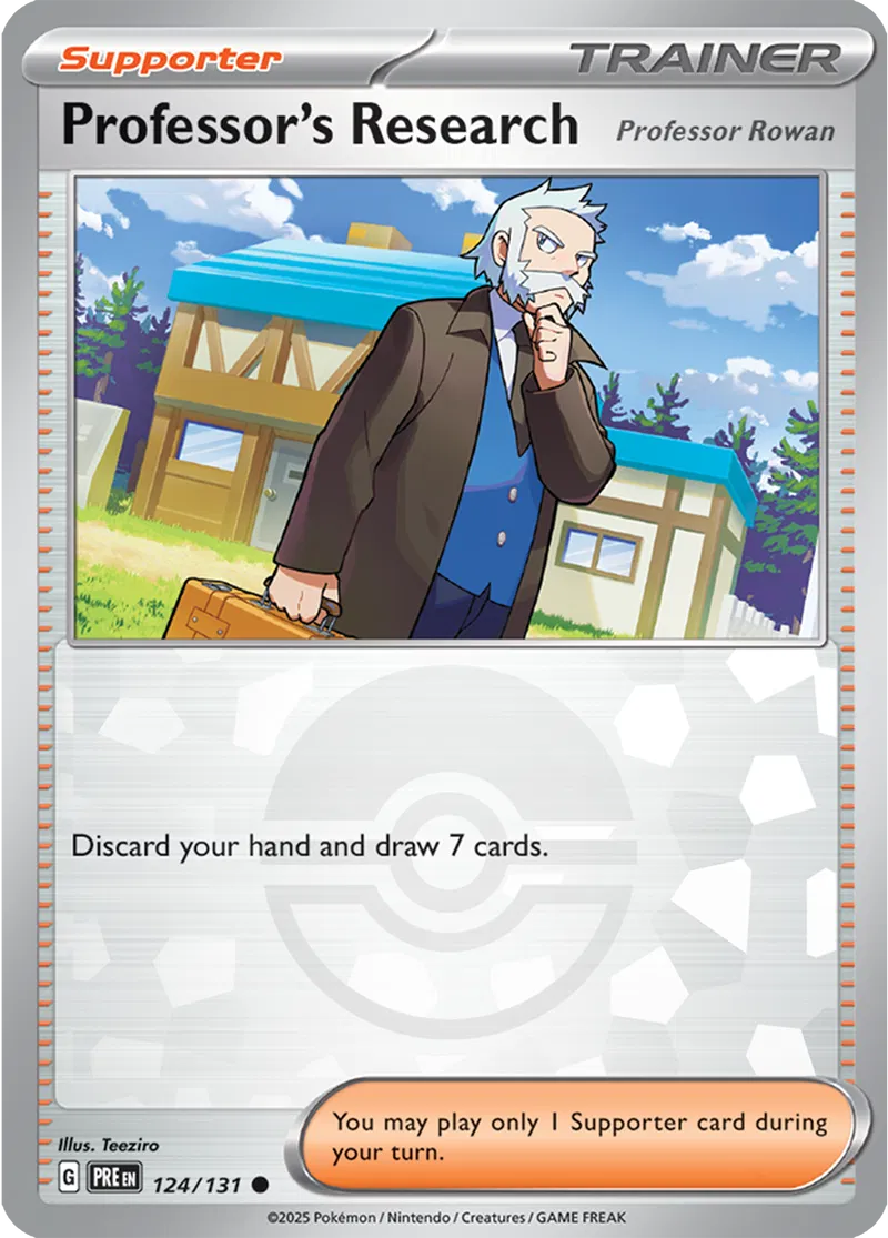 Prismatic Evolutions - 124/131 - Professor's Research Rowan (Poké Ball Holo)