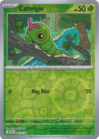 Journey Together - 001/159 - Caterpie (Reverse Holo)
