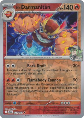 Journey Together - 027/159 - N's Darmanitan (Reverse Holo)