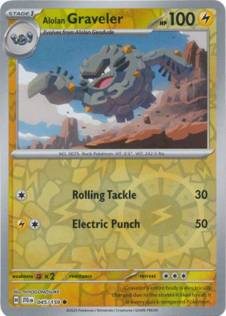 Journey Together - 045/159 - Alolan Graveler (Reverse Holo)