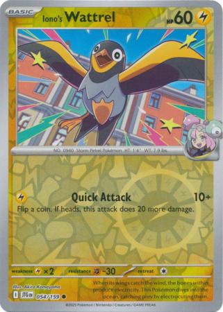 Journey Together - 054/159 - Iono's Wattrel (Reverse Holo)