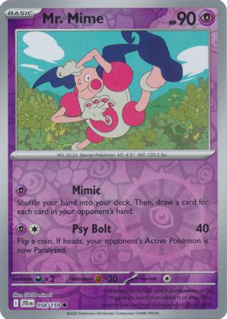Journey Together - 058/159 - Mr. Mime (Reverse Holo)