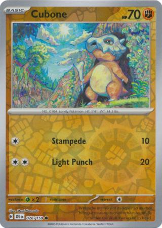 Journey Together - 076/159 - Cubone (Reverse Holo)