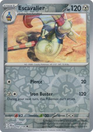 Journey Together - 102/159 - Escavalier (Reverse Holo)