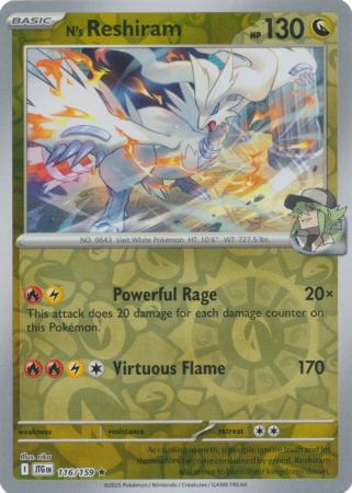 Journey Together - 116/159 - N's Reshiram (Reverse Holo)