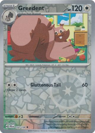 Journey Together - 132/159 - Greedent (Reverse Holo)
