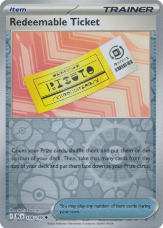 Journey Together - 156/159 - Redeemable Ticket (Reverse Holo)