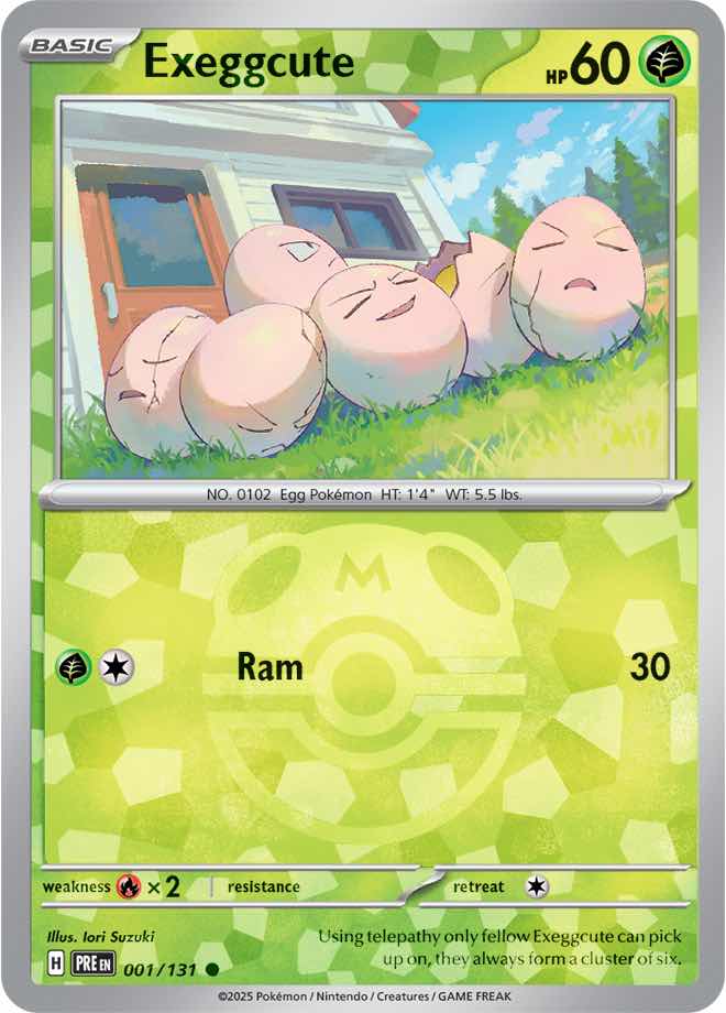 Prismatic Evolutions - 001/131 - Exeggcute (Master Ball Holo)