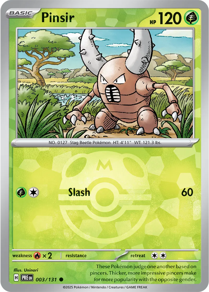 Prismatic Evolutions - 003/131 - Pinsir (Master Ball Holo)