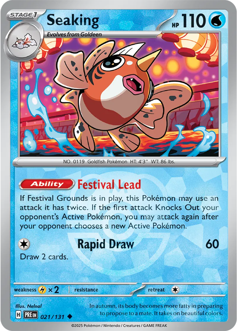Prismatic Evolutions - 021/131 - Seaking (Master Ball Holo)
