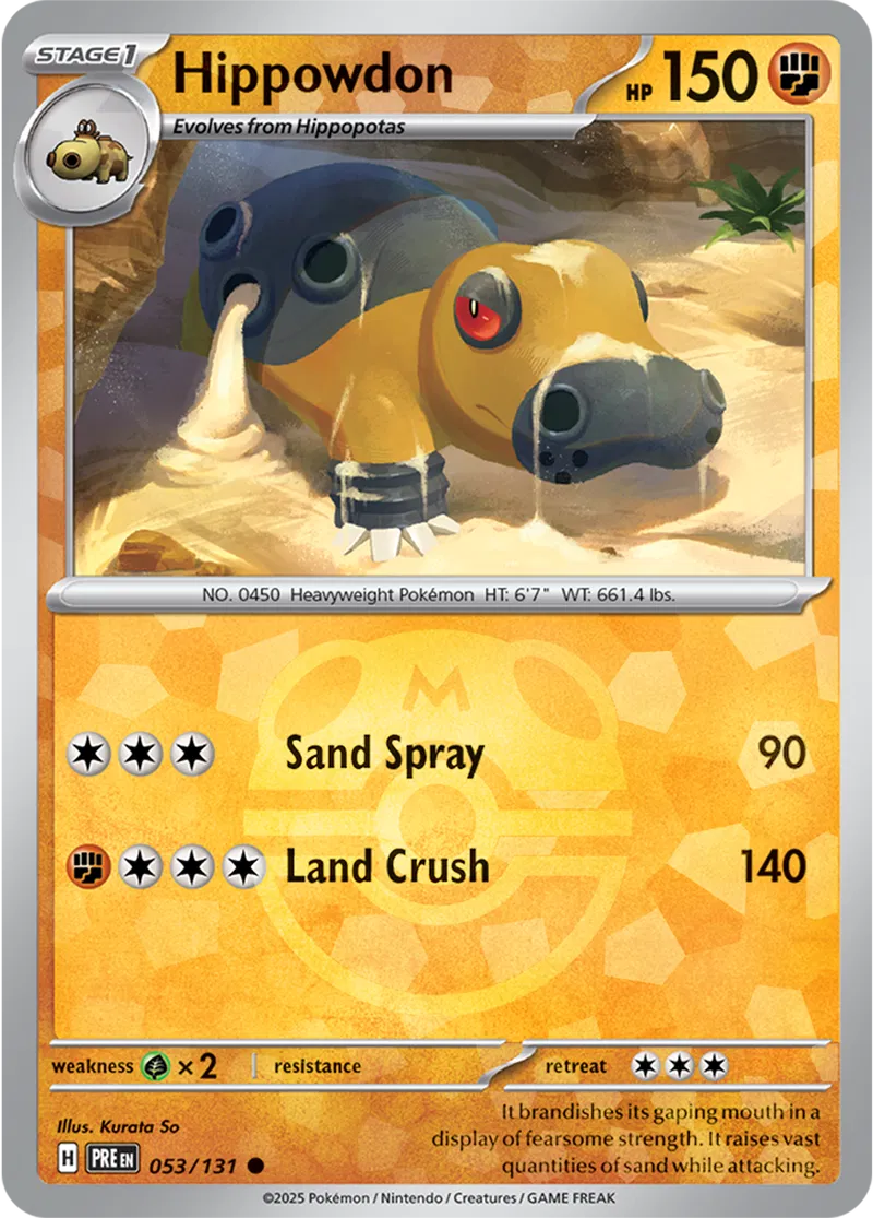 Prismatic Evolutions - 053/131 - Hippowdon (Master Ball Holo)