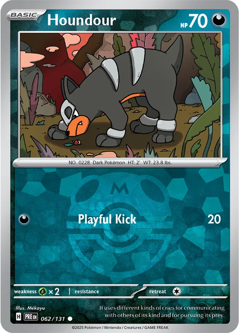 Prismatic Evolutions - 062/131 - Houndour (Master Ball Holo)