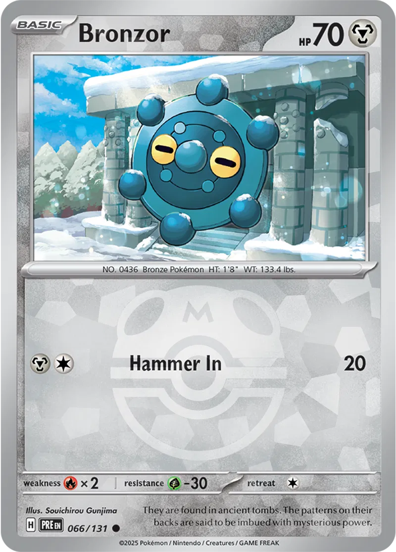 Prismatic Evolutions - 066/131 - Bronzor (Master Ball Holo)