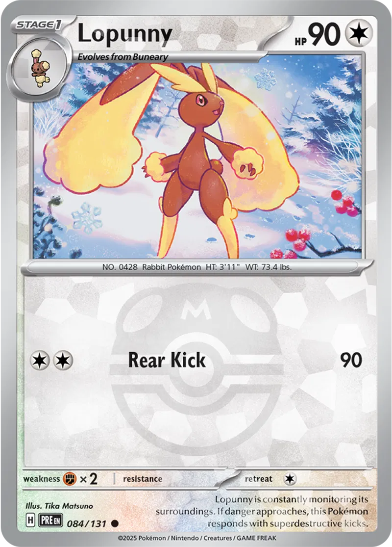Prismatic Evolutions - 084/131 - Lopunny (Master Ball Holo)