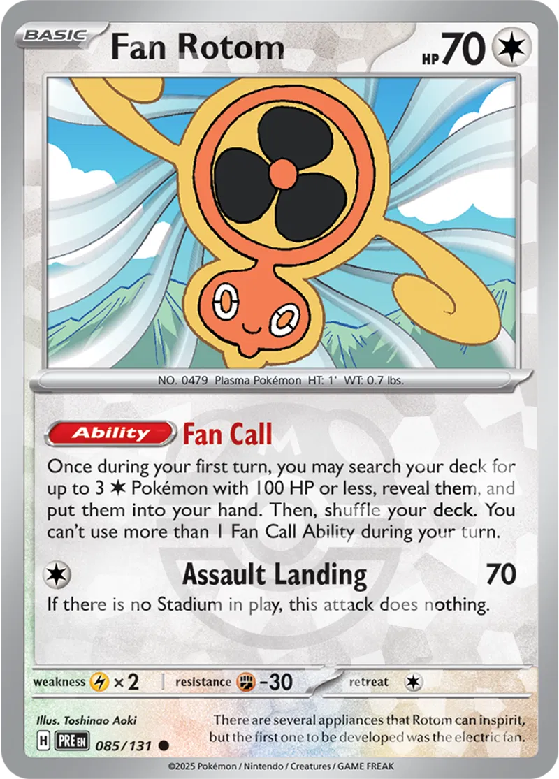 Prismatic Evolutions - 085/131 - Fan Rotom (Master Ball Holo)