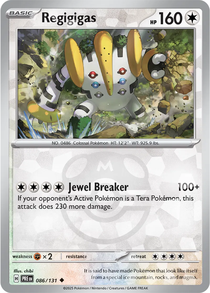 Prismatic Evolutions - 086/131 - Regigigas (Master Ball Holo)