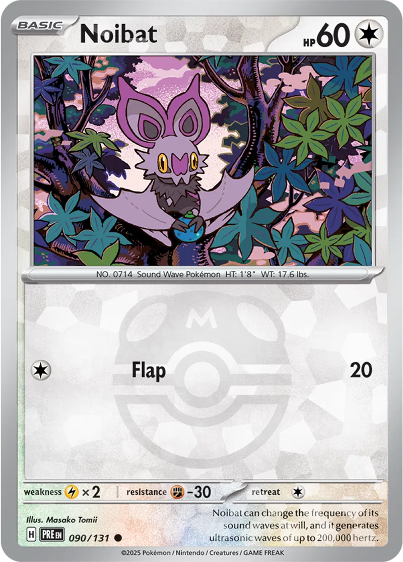 Prismatic Evolutions - 090/131 - Noibat (Master Ball Holo)