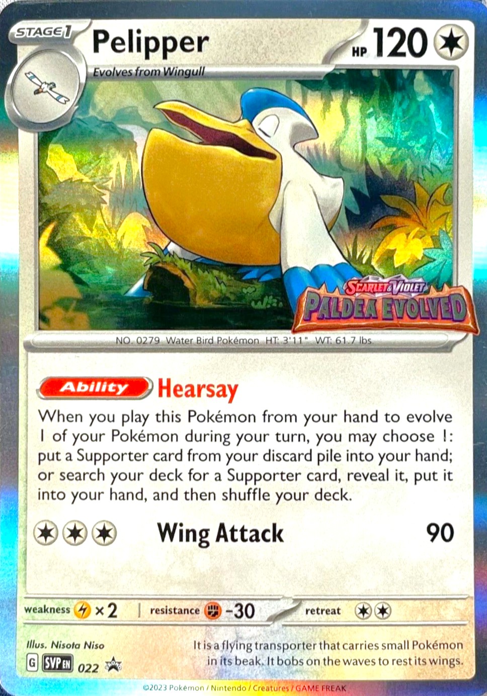 Scarlet & Violet Promos - SVP022 - Pelipper (Holo Stamped)