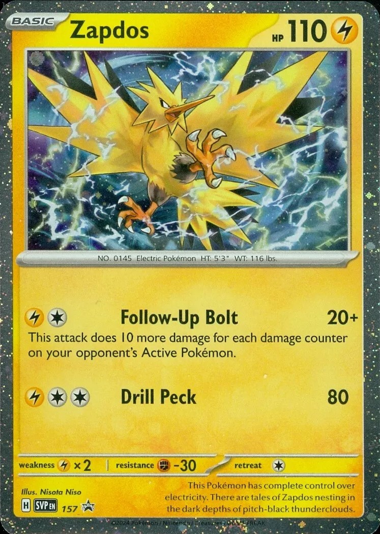Scarlet & Violet Promos - SVP157 - Zapdos (Cosmos Holo)